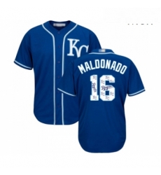 Mens Kansas City Royals 16 Martin Maldonado Blue Authentic Blue Team Logo Fashion Cool Base Baseball Jersey Mens Kansas City Royals 16 Martin Maldonado Blue Authentic Blue Team Logo Fashion Cool Base Baseball Jersey