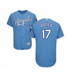 Mens Kansas City Royals 17 Hunter Dozier Light Blue Alternate Flex Base Authentic Collection Baseball Jersey Mens Kansas City Royals 17 Hunter Dozier Light Blue Alternate Flex Base Authentic Collection Baseball Jersey