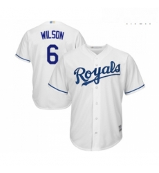 Mens Kansas City Royals 6 Willie Wilson Replica White Home Cool Base Baseball Jersey Mens Kansas City Royals 6 Willie Wilson Replica White Home Cool Base Baseball Jersey