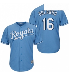 Mens Majestic Kansas City Royals 16 Paulo Orlando Replica Light Blue Alternate 1 Cool Base MLB Jersey Mens Majestic Kansas City Royals 16 Paulo Orlando Replica Light Blue Alternate 1 Cool Base MLB Jersey