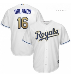 Mens Majestic Kansas City Royals 16 Paulo Orlando Replica White Home Cool Base MLB Jersey Mens Majestic Kansas City Royals 16 Paulo Orlando Replica White Home Cool Base MLB Jersey