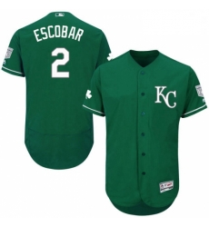 Mens Majestic Kansas City Royals 2 Alcides Escobar Green Celtic Flexbase Authentic Collection MLB Jersey Mens Majestic Kansas City Royals 2 Alcides Escobar Green Celtic Flexbase Authentic Collection MLB Jersey