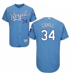 Mens Majestic Kansas City Royals 34 Trevor Cahill Light Blue Flexbase Authentic Collection MLB Jersey Mens Majestic Kansas City Royals 34 Trevor Cahill Light Blue Flexbase Authentic Collection MLB Jersey