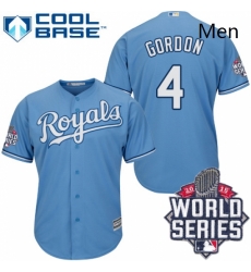 Mens Majestic Kansas City Royals 4 Alex Gordon Authentic Light Blue Alternate 1 Cool Base 2015 World Series Mens Majestic Kansas City Royals 4 Alex Gordon Authentic Light Blue Alternate 1 Cool Base 2015 World Series