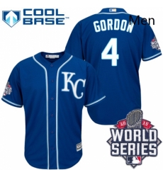 Mens Majestic Kansas City Royals 4 Alex Gordon Replica Blue Alternate 2 Cool Base 2015 World Series Mens Majestic Kansas City Royals 4 Alex Gordon Replica Blue Alternate 2 Cool Base 2015 World Series