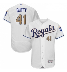 Mens Majestic Kansas City Royals 41 Danny Duffy White Flexbase Authentic Collection MLB Jersey Mens Majestic Kansas City Royals 41 Danny Duffy White Flexbase Authentic Collection MLB Jersey