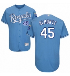 Mens Majestic Kansas City Royals 45 Abraham Almonte Light Blue Alternate Flex Base Authentic Collection MLB Jersey Mens Majestic Kansas City Royals 45 Abraham Almonte Light Blue Alternate Flex Base Authentic Collection MLB Jersey