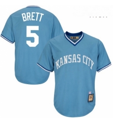 Mens Majestic Kansas City Royals 5 George Brett Authentic Light Blue Cooperstown MLB Jersey Mens Majestic Kansas City Royals 5 George Brett Authentic Light Blue Cooperstown MLB Jersey