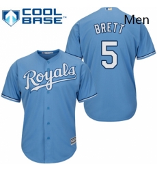 Mens Majestic Kansas City Royals 5 George Brett Replica Light Blue Alternate 1 Cool Base MLB Jersey Mens Majestic Kansas City Royals 5 George Brett Replica Light Blue Alternate 1 Cool Base MLB Jersey
