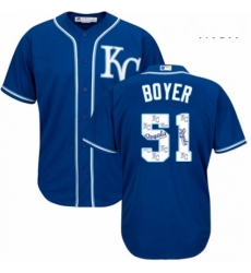 Mens Majestic Kansas City Royals 51 Blaine Boyer Blue Authentic Blue Team Logo Fashion Cool Base MLB Jersey Mens Majestic Kansas City Royals 51 Blaine Boyer Blue Authentic Blue Team Logo Fashion Cool Base MLB Jersey
