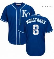Mens Majestic Kansas City Royals 8 Mike Moustakas Authentic Blue Team Logo Fashion Cool Base MLB Jersey Mens Majestic Kansas City Royals 8 Mike Moustakas Authentic Blue Team Logo Fashion Cool Base MLB Jersey