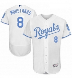 Mens Majestic Kansas City Royals 8 Mike Moustakas Authentic White 2016 Fathers Day Fashion Flex Base Jersey Mens Majestic Kansas City Royals 8 Mike Moustakas Authentic White 2016 Fathers Day Fashion Flex Base Jersey