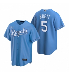 Mens Nike Kansas City Royals 5 George Brett Light Blue Alternate Stitched Baseball Jerse Mens Nike Kansas City Royals 5 George Brett Light Blue Alternate Stitched Baseball Jerse