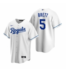 Mens Nike Kansas City Royals 5 George Brett White Home Stitched Baseball Jerse Mens Nike Kansas City Royals 5 George Brett White Home Stitched Baseball Jerse
