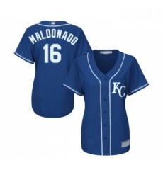 Womens Kansas City Royals 16 Martin Maldonado Replica Blue Alternate 2 Cool Base Baseball Jersey Womens Kansas City Royals 16 Martin Maldonado Replica Blue Alternate 2 Cool Base Baseball Jersey