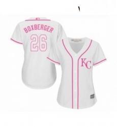 Womens Kansas City Royals 26 Brad Boxberger Replica White Fashion Cool Base Baseball Jersey Womens Kansas City Royals 26 Brad Boxberger Replica White Fashion Cool Base Baseball Jersey