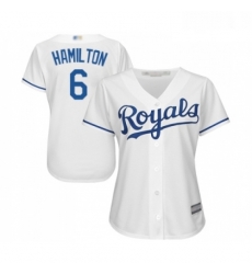Womens Kansas City Royals 6 Billy Hamilton Replica White Home Cool Base Baseball Jersey Womens Kansas City Royals 6 Billy Hamilton Replica White Home Cool Base Baseball Jersey