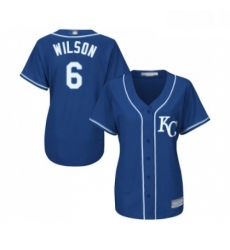 Womens Kansas City Royals 6 Willie Wilson Replica Blue Alternate 2 Cool Base Baseball Jersey Womens Kansas City Royals 6 Willie Wilson Replica Blue Alternate 2 Cool Base Baseball Jersey