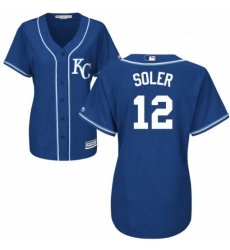 Womens Majestic Kansas City Royals 12 Jorge Soler Authentic Blue Alternate 2 Cool Base MLB Jersey Womens Majestic Kansas City Royals 12 Jorge Soler Authentic Blue Alternate 2 Cool Base MLB Jersey