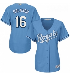 Womens Majestic Kansas City Royals 16 Paulo Orlando Replica Light Blue Alternate 1 Cool Base MLB Jersey Womens Majestic Kansas City Royals 16 Paulo Orlando Replica Light Blue Alternate 1 Cool Base MLB Jersey