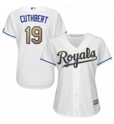 Womens Majestic Kansas City Royals 19 Cheslor Cuthbert Authentic White Home Cool Base MLB Jersey Womens Majestic Kansas City Royals 19 Cheslor Cuthbert Authentic White Home Cool Base MLB Jersey