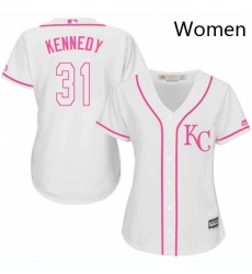 Womens Majestic Kansas City Royals 31 Ian Kennedy Replica White Fashion Cool Base MLB Jersey Womens Majestic Kansas City Royals 31 Ian Kennedy Replica White Fashion Cool Base MLB Jersey