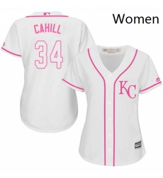 Womens Majestic Kansas City Royals 34 Trevor Cahill Replica White Fashion Cool Base MLB Jersey Womens Majestic Kansas City Royals 34 Trevor Cahill Replica White Fashion Cool Base MLB Jersey