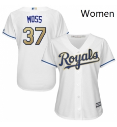 Womens Majestic Kansas City Royals 37 Brandon Moss Replica White Home Cool Base MLB Jersey Womens Majestic Kansas City Royals 37 Brandon Moss Replica White Home Cool Base MLB Jersey