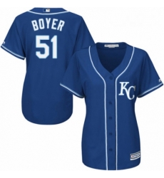 Womens Majestic Kansas City Royals 51 Blaine Boyer Authentic Blue Alternate 2 Cool Base MLB Jersey Womens Majestic Kansas City Royals 51 Blaine Boyer Authentic Blue Alternate 2 Cool Base MLB Jersey
