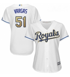 Womens Majestic Kansas City Royals 51 Jason Vargas Replica White Home Cool Base MLB Jersey Womens Majestic Kansas City Royals 51 Jason Vargas Replica White Home Cool Base MLB Jersey
