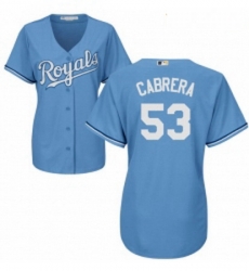 Womens Majestic Kansas City Royals 53 Melky Cabrera Authentic Light Blue Alternate 1 Cool Base MLB Jersey Womens Majestic Kansas City Royals 53 Melky Cabrera Authentic Light Blue Alternate 1 Cool Base MLB Jersey