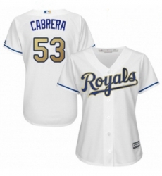 Womens Majestic Kansas City Royals 53 Melky Cabrera Replica White Home Cool Base MLB Jersey Womens Majestic Kansas City Royals 53 Melky Cabrera Replica White Home Cool Base MLB Jersey