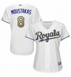 Womens Majestic Kansas City Royals 8 Mike Moustakas Replica White Home Cool Base MLB Jersey Womens Majestic Kansas City Royals 8 Mike Moustakas Replica White Home Cool Base MLB Jersey