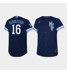 Youth Kansas City Royals 16 Andrew Benintendi 2022 Navy City Connect Stitched Baseball Jersey Youth Kansas City Royals 16 Andrew Benintendi 2022 Navy City Connect Stitched Baseball Jersey
