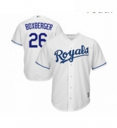 Youth Kansas City Royals 26 Brad Boxberger Replica White Home Cool Base Baseball Jersey Youth Kansas City Royals 26 Brad Boxberger Replica White Home Cool Base Baseball Jersey
