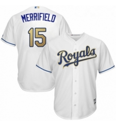 Youth Majestic Kansas City Royals 15 Whit Merrifield Authentic White Home Cool Base MLB Jersey Youth Majestic Kansas City Royals 15 Whit Merrifield Authentic White Home Cool Base MLB Jersey
