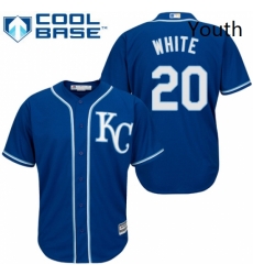 Youth Majestic Kansas City Royals 20 Frank White Authentic Blue Alternate 2 Cool Base MLB Jersey Youth Majestic Kansas City Royals 20 Frank White Authentic Blue Alternate 2 Cool Base MLB Jersey