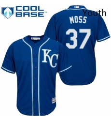 Youth Majestic Kansas City Royals 37 Brandon Moss Replica Blue Alternate 2 Cool Base MLB Jersey Youth Majestic Kansas City Royals 37 Brandon Moss Replica Blue Alternate 2 Cool Base MLB Jersey