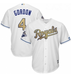 Youth Majestic Kansas City Royals 4 Alex Gordon Authentic White 2015 World Series Champions Gold Program Cool Base MLB Jersey Youth Majestic Kansas City Royals 4 Alex Gordon Authentic White 2015 World Series Champions Gold Program Cool Base MLB Jersey