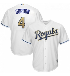 Youth Majestic Kansas City Royals 4 Alex Gordon Authentic White Home Cool Base MLB Jersey Youth Majestic Kansas City Royals 4 Alex Gordon Authentic White Home Cool Base MLB Jersey