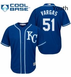 Youth Majestic Kansas City Royals 51 Jason Vargas Replica Blue Alternate 2 Cool Base MLB Jersey Youth Majestic Kansas City Royals 51 Jason Vargas Replica Blue Alternate 2 Cool Base MLB Jersey