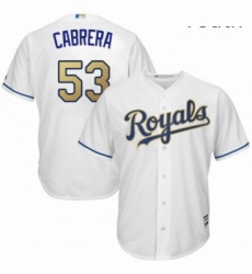 Youth Majestic Kansas City Royals 53 Melky Cabrera Authentic White Home Cool Base MLB Jersey Youth Majestic Kansas City Royals 53 Melky Cabrera Authentic White Home Cool Base MLB Jersey