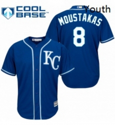 Youth Majestic Kansas City Royals 8 Mike Moustakas Authentic Blue Alternate 2 Cool Base MLB Jersey Youth Majestic Kansas City Royals 8 Mike Moustakas Authentic Blue Alternate 2 Cool Base MLB Jersey
