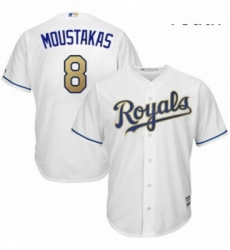Youth Majestic Kansas City Royals 8 Mike Moustakas Replica White Home Cool Base MLB Jersey Youth Majestic Kansas City Royals 8 Mike Moustakas Replica White Home Cool Base MLB Jersey