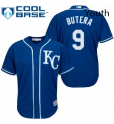 Youth Majestic Kansas City Royals 9 Drew Butera Replica Blue Alternate 2 Cool Base MLB Jersey Youth Majestic Kansas City Royals 9 Drew Butera Replica Blue Alternate 2 Cool Base MLB Jersey