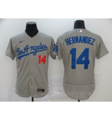 Dodgers 14 Enrique Hernandez Gray 2020 Nike Flexbase Jersey Dodgers 14 Enrique Hernandez Gray 2020 Nike Flexbase Jersey