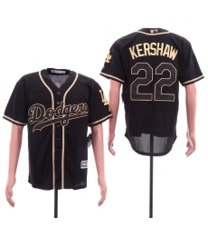 Dodgers 22 Clayton Kershaw Black Gold Cool Base Jersey Dodgers 22 Clayton Kershaw Black Gold Cool Base Jersey