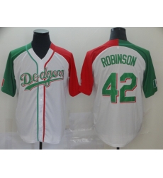 Dodgers 42 Jackie Robinson White Mexican Heritage Culture Night Jersey Mexico Dodgers 42 Jackie Robinson White Mexican Heritage Culture Night Jersey Mexico