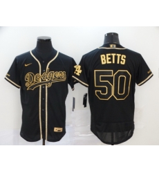 Dodgers 50 Mookie Betts Black Gold 2020 Nike Flexbase Jersey Dodgers 50 Mookie Betts Black Gold 2020 Nike Flexbase Jersey