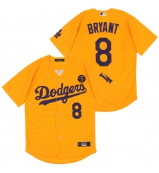 Dodgers 8 Kobe Bryant Yellow 2020 Nike KB Cool Base Jersey Dodgers 8 Kobe Bryant Yellow 2020 Nike KB Cool Base Jersey